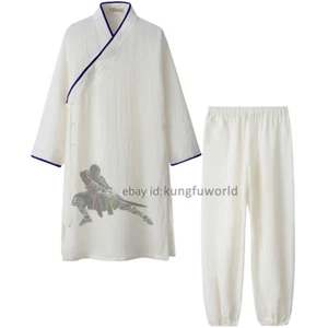 Wudang Taoist Robe Shaolin Kung fu Uniform Martial arts Tai Chi Suit Custom Make - Picture 1 of 10