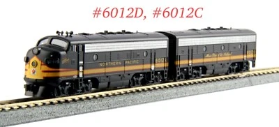 NIB N Scale Kato 106-0423 F7A/B Northern Pacific #6012D #6012C 2-Locomotive Set - Image 1 of 4