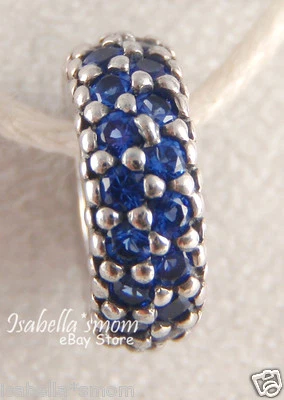 Mitternachtsblau Kristall Authentisch Pandora Silber Inspiration IN Spacer Charm - Bild 1 von 3