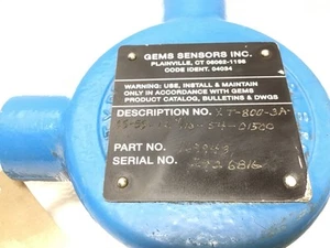 Gems Sensors Inc XM-800 - 169943 Liquid Level Sensor - Picture 1 of 6