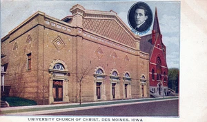 DES MOINES IA - Universitätskirche Christi Postkarte - 1909 - Bild 1 von 2