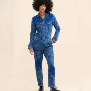 Free People Re-Nully X Tricia Fix bestickter Overall Dark Denim Gr: S Ret$ 350 - Bild 1 von 8