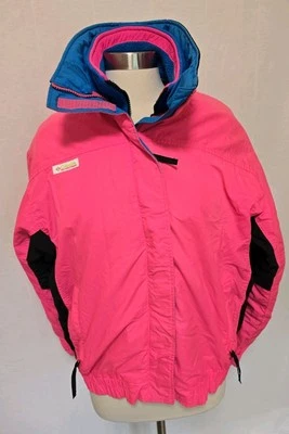 Abrigo Esquí Columbia Bugaboo Vintage Años 90 Rosa Neón Mujer Talla Grande Intercambio Fl Foto 1 de 4