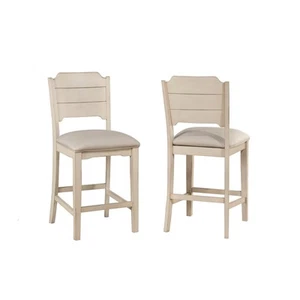 Clarion Open Back Counter Height Stool, Set of 2, Sea White, 4542-822 - Picture 1 of 4