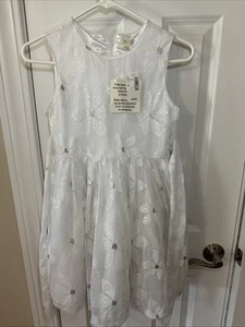 Children’s Place Girls Size 12 White Dress New With Tags Lace Floral - Picture 1 of 7