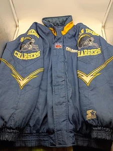 Chaqueta acolchada vintage Starter Pro Line NFL San Diego Chargers Bolts mediana 30x27 - Imagen 1 de 15