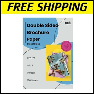 Lightweight 140g Glossy Paper, 100 Sheets for Professional Brochures & Crafts - Picture 1 of 9
