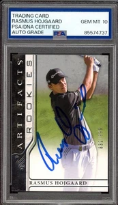 2021 UD Artifacts Golf #79 Rasmus Hojgaard Signed Rookie /999 PSA GEM 10 AUTO - Picture 1 of 2