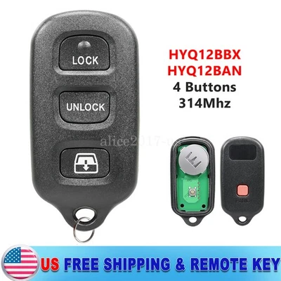 For 2001 - 2004 2005 2006 2007 2008 2009 Toyota Sequoia Remote Key Fob HYQ12BBX - Image 1 of 4