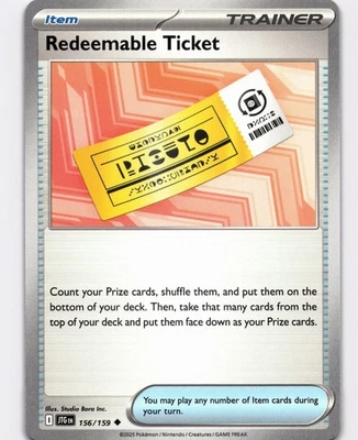 Redeemable Ticket Uncommon SV09: Journey Together 156/159 NM Pokemon - Image 1 of 2