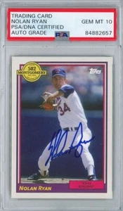 Nolan Ryan Signed 2022 Topps 582 Montgomery #20 Card PSA 84882657 GM MT 10 AUTO - Picture 1 of 1