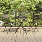 Chair Outdoor Bistro Accent Folding Side Chair Poly Rattan and Steel vidaXL