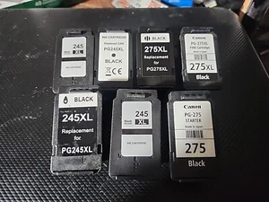 Canon 245 And 275 Ink Cartridge Lot Of 7 EMPTY Used Cartridges  - Picture 1 of 1