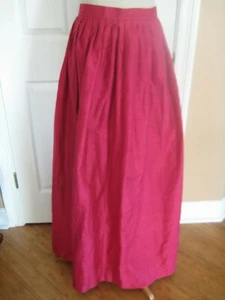 Neu ohne Etikett burgunderrot reine Seide Maxi langer Rock Damengröße 8 neu Boutique Urlaub - Bild 1 von 4