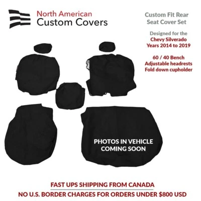 Juego de fundas de asiento traseras personalizadas para Chevy Silverado 1500 2500 3500 2014 a 2019 SC458 Foto 1 de 3