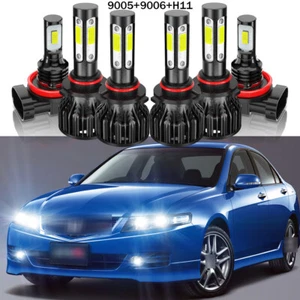 Para Fit Honda Accord 2006 2007 - 2012 faros LED altos/bajos + luces antiniebla - Picture 1 of 12