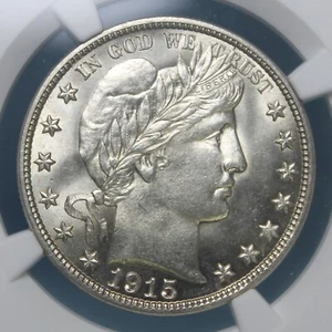 AMERICA 1/2 DOLLARO 1915 S BARBER SILVER COIN ARGENTO FDC MONETE DA COLLEZIONE - Foto 1 di 3