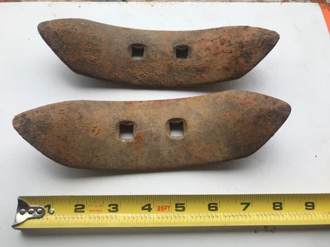 2 Vintage Cultivator Garden Hand Push Plow Attachment Blade Farm Implement Cover