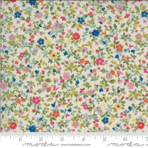 Moda Lulu Flower Packed Floral Linen 33584-16 Moda Chez Moi Priced Per Half Yard - Picture 1 of 6