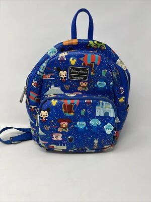 Disney Parks Jerrod Maruyama Magic Kingdom Blue Loungefly Backpack Used once - Image 1 of 4