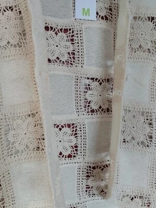 By PRIMARK Cream pure cotton Crochet vest size S UK 8 -10 - Picture 1 of 14