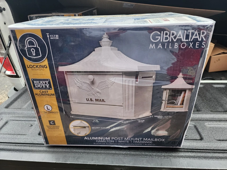 Gibraltar Mailboxes Hamilton Large Capacity Cast Aluminum White HM200W00