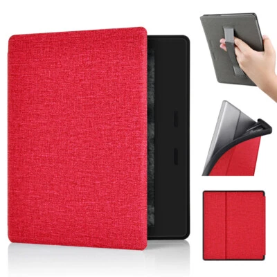 For Amazon Kindle Oasis 2/3 10th Leather Smart Case Magnetic Cover W/ Hand Strap - Image 1 of 4