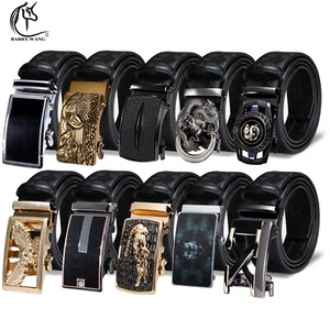 Genuine Leather Mens Ratchet Belt Belts For Men Adjustable Automatic Buckle - Picture 1 of 89