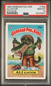 1986 Topps Garbage Pail Kids Series 3 OS3 ALI GATOR 100a PSA 10 GEM MINT Card - Bild 1 von 2