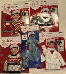 Elf On The Shelf Care Hero Nurse Doctor Scrubs 5 Outfits  Doll Clothes Robe Cape - Picture 1 of 2