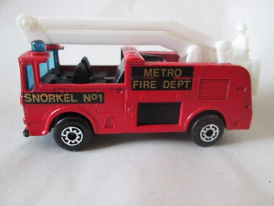 1981 Matchbox Snorkel Fire Engine Truck #MB-63 (Red 1/64) Department Metro - Image 1 of 4