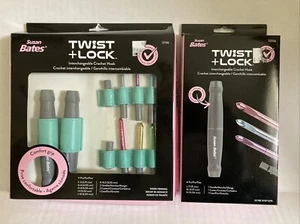Susan Bates Twist + Lock Interchangeable Crochet Hooks - Picture 1 of 15