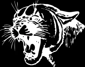 Cougar Mascot 1 Color Window Wall Vinyl Decal Sticker Printed Graphic - Picture 1 of 5
