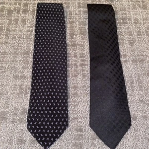Herren Designer Armani Collezioni 2er Set klassische Kaschmir & Wolle Krawatten - Bild 1 von 12
