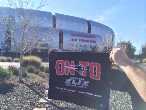 SUPER BOWL XLIX  AUTHENTIC NEW ENGLAND PATRIOTS GAME DAY STADIUM TOWEL Cover