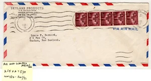 #1044 Liberty Airmail Temple Terrace FL, Tampa - New Zealand 1966 - Picture 1 of 2