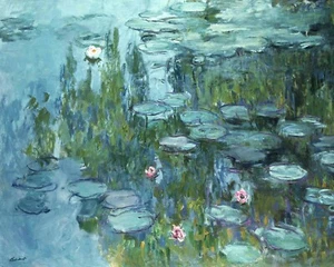 Claude Monet Water Lilies Painting Reproduction Giclee Print on Fine Art Paper - Picture 1 of 4