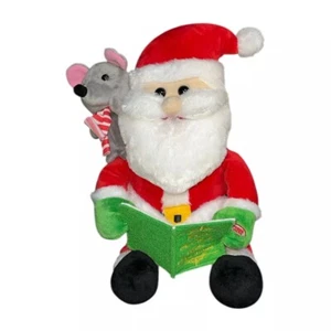 Giggles International Storytelling Christmas Santa Mouse Animated Stuffed Animal - Picture 1 of 10