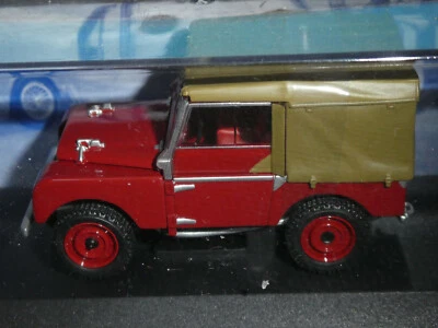 Land Rover Series 1 80" Wheel Base with Canvas Tilt  Red  Vanguards model1:43RD. - Image 1 of 4
