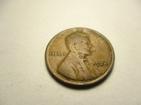 1924 LINCOLN WHEAT PENNY ERROR OFF CENTER PLANCHET STRIKE PRESSED LETTER Cover
