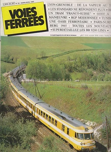 VOIES FERREES N°28 LYON GRENOBLE / TRAM FRANCO SUISSE / RGP / TUNISIE / BB 9200 - Imagen 1 de 2