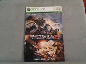 XBOX 360 GAME SUPREME COMMANDER 2 INSTRUCTION MANUAL ONLY SQUARE ENIX 2010 - Picture 1 of 2
