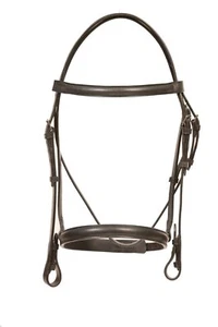 Quality English Bridle with Raised Cavesson 3/4inch - Picture 1 of 3