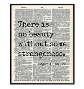 Vintage Edgar Allan Poe Quote 8x10 Art Wall Picture Upcycled Retro Decoration - Picture 1 of 9