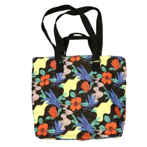 Target Dark Floral Daniele Jordan Latino Heritage Month Tote Bag Zip 12.5x14 - Picture 1 of 20
