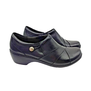Clarks Channing Essa Damen schwarz Leder Loafer Clog Komfort Slipper Schuhgröße 9,5 - Bild 1 von 6
