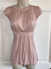 THE LIMITED 100% Modal L Women’s Long Top Pleated Baby Pink Buttery Soft LARGE