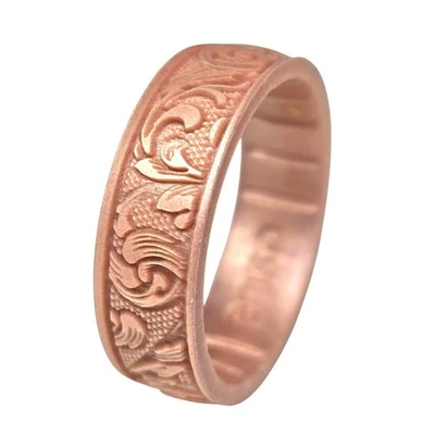 Anillos Enso Grabados Firma Silicona Anillos - Floridosos - Oro Rosa - Talla 6 Foto 1 de 4