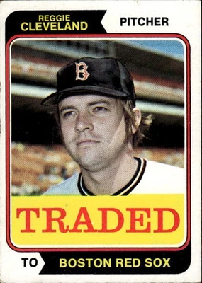 1974 Topps Reggie Cleveland #175T Traded Boston Red Sox - Image 1 of 2