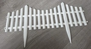 Steckzaun Weiss 18 Stück Zaun Blumenbeet - Bild 1 von 4